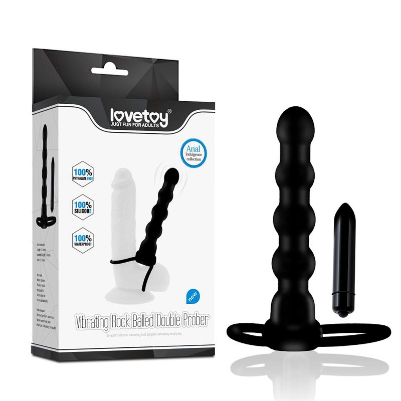 LOVETOY - PLUG ANAL DOUBLE PROBER CON VIBRACIÓN NEGRO