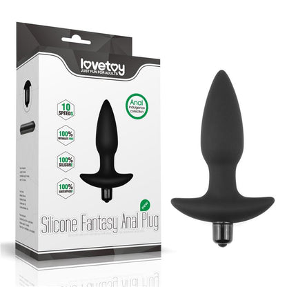 LOVETOY - PLUG ANAL FANTASY PLUG CON VIBRACIÓN NEGRO