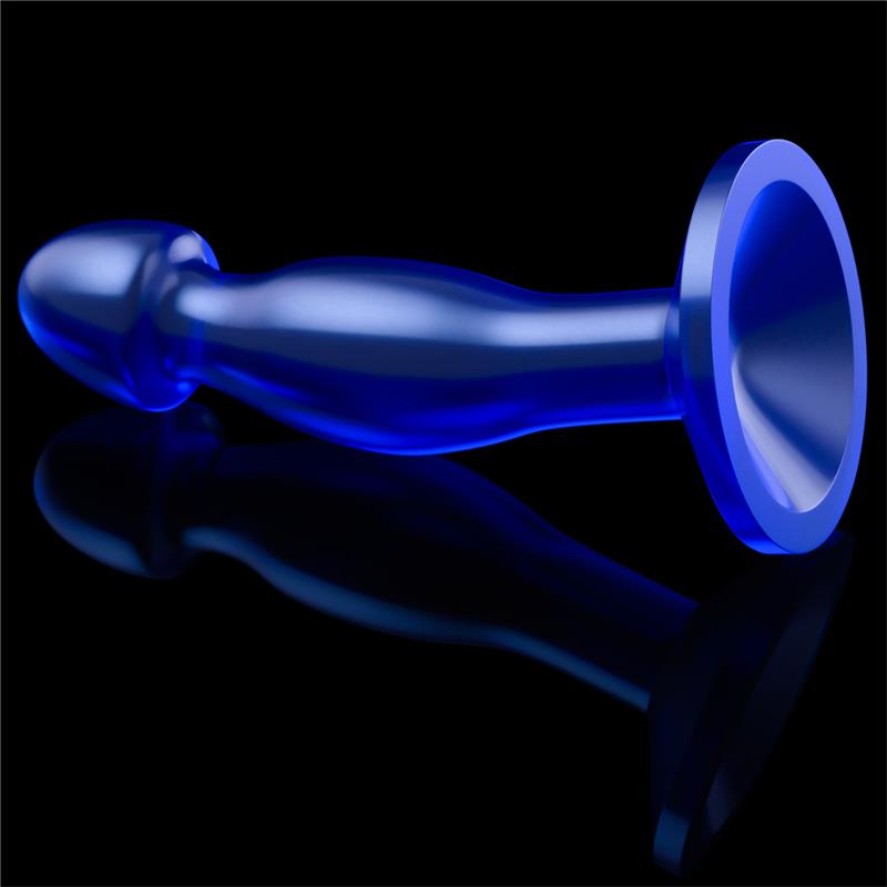 LOVETOY - PLUG ANAL FLAWLESS AZUL TRANSPARENTE 6.5