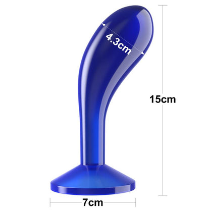 LOVETOY - PLUG ANAL FLAWLESS AZUL TRANSPARENTE 6