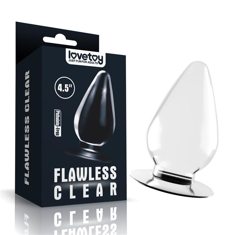 LOVETOY - PLUG ANAL FLAWLESS CLEAR 4.5 TRANSPARENTE