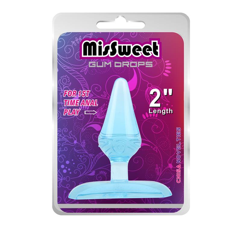 CHISA - PLUG ANAL GUN DROPS AZUL 6,6 X 2,4CM