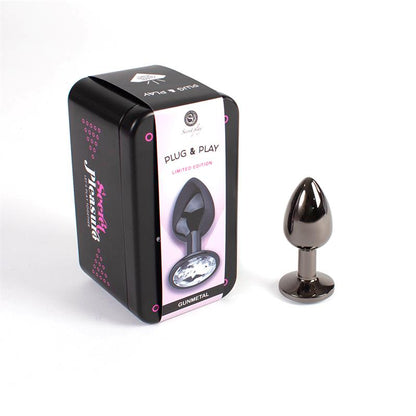 SECRET PLAY - PLUG ANAL GUNMETAL TALLA S