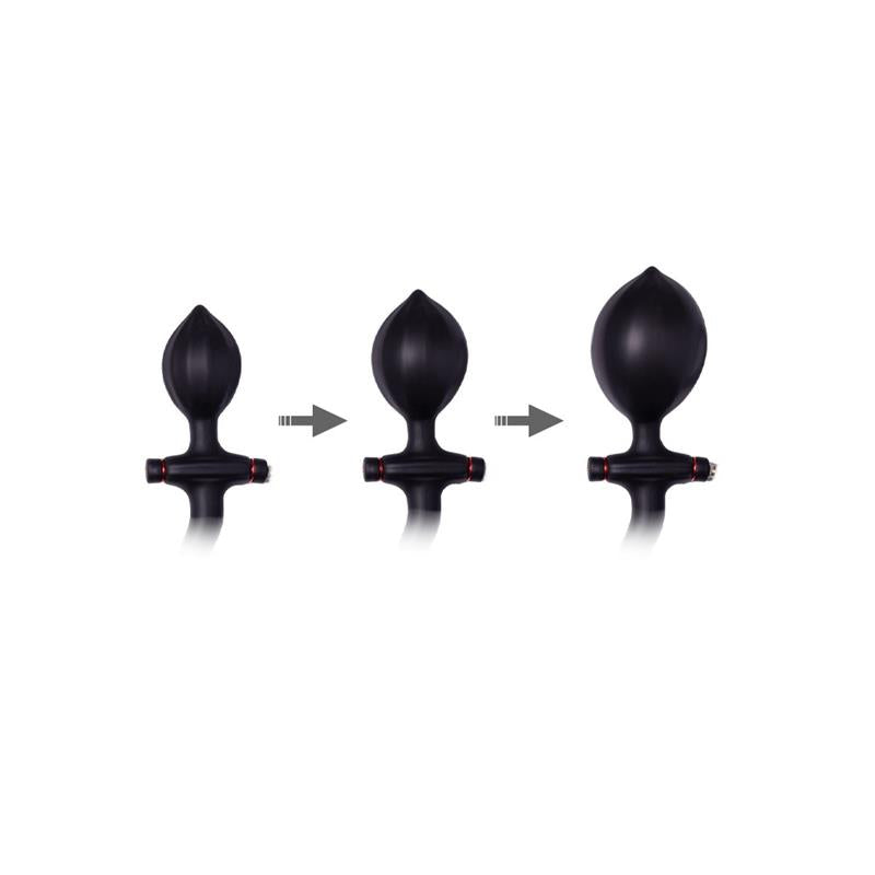 LATEX PLAY - PLUG ANAL INFLABLE CON BOMBA NEGRO
