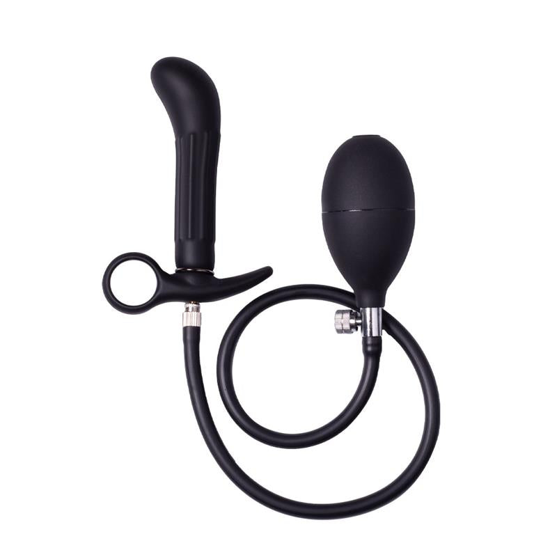 LATEX PLAY - PLUG ANAL INFLABLE CON BOMBA NEGRO