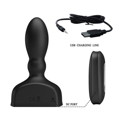 MR PLAY - PLUG ANAL HINCHABLE NEGRO CONTROL REMOTO