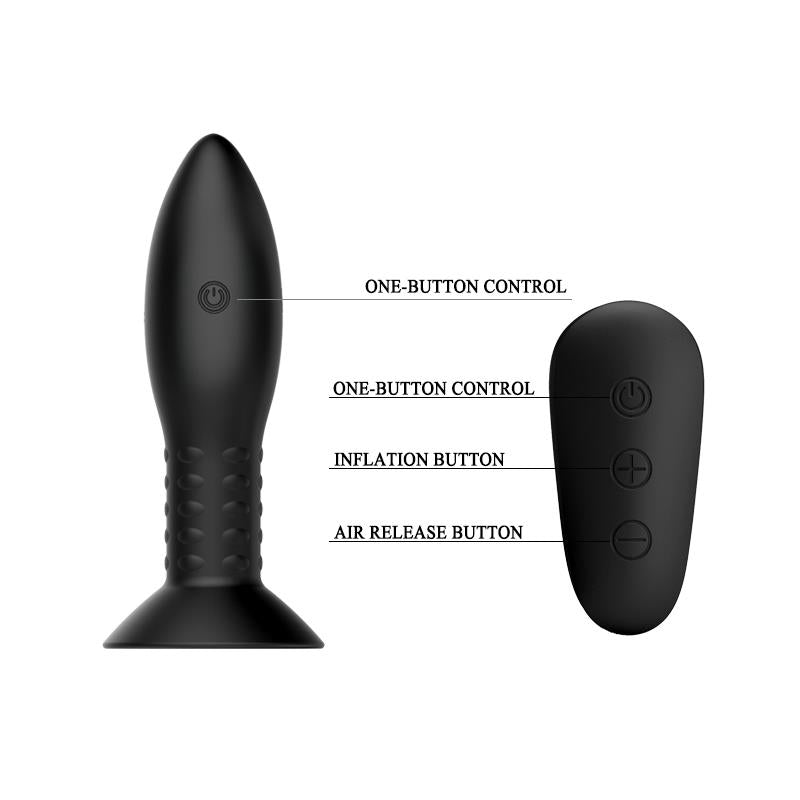 MR PLAY - PLUG ANAL INFLABLE CON VIBRACIÓN Y ROTACIÓN
