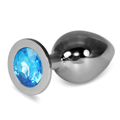 LOVETOY - PLUG ANAL METAL ROSEBUD CLASSIC CON JOYA AZUL TALLA L