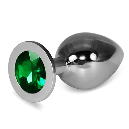 LOVETOY - PLUG ANAL METAL ROSEBUD CLASSIC CON JOYA VERDE TALLA L