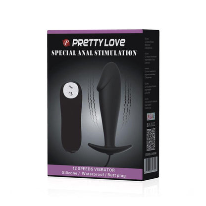 PRETTYLOVE - PLUG ANAL NEGRO CON MANDO
