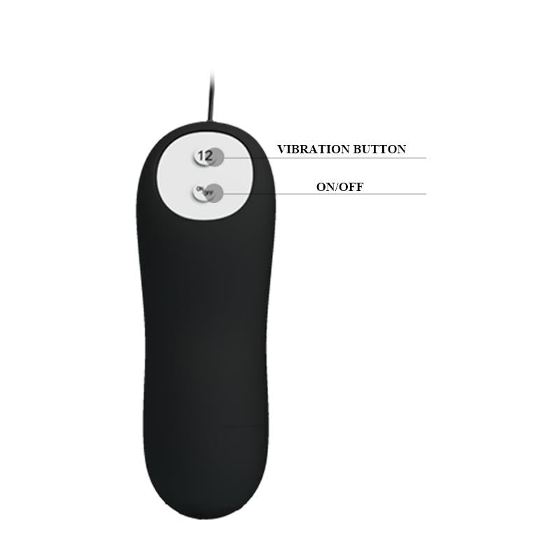 PRETTYLOVE - PLUG ANAL NEGRO FORMA ANCLA CON CONTROL REMOTO