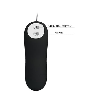 PRETTYLOVE - PLUG ANAL NEGRO FORMA ANCLA CON CONTROL REMOTO