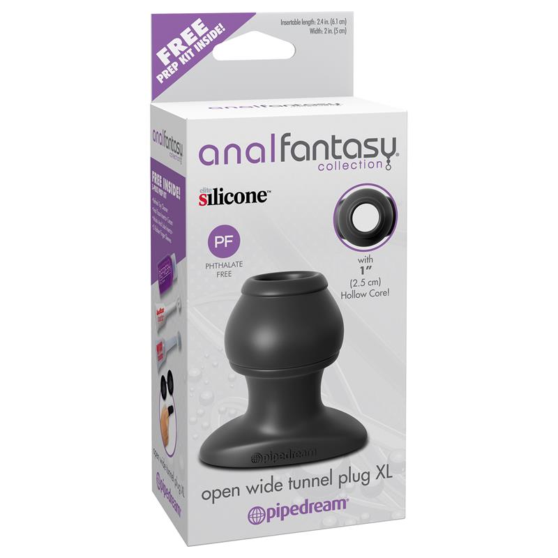 ANAL FANTASY COLLECT. - PLUG ANAL OPEN WIDE TUNNEL PLUG XL NEGRO