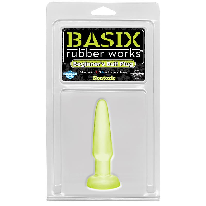 BASIX RUBBER WORKS - PLUG ANAL PARA PRINCIPIANTES BRILLA EN LA OSCURIDAD