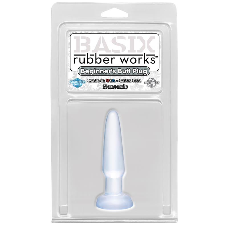 BASIX RUBBER WORKS - PLUG ANAL PARA PRINCIPIANTES TRANSPARENTE