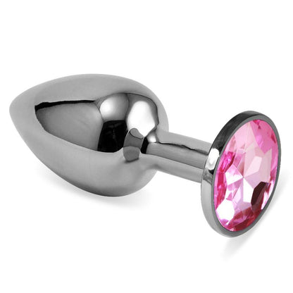 LOVETOY - PLUG ANAL PLATEADO ROSEBUD CLASSIC CON JOYA ROSA TALLA S