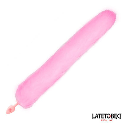 LATETOBED BDSM LINE - PLUG ANAL ROSA CON COLA DE ZORRO ROSA