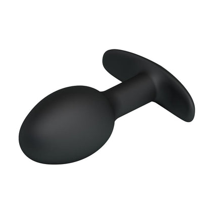 PRETTYLOVE - PLUG ANAL SILICONA NEGRO CON BOLA