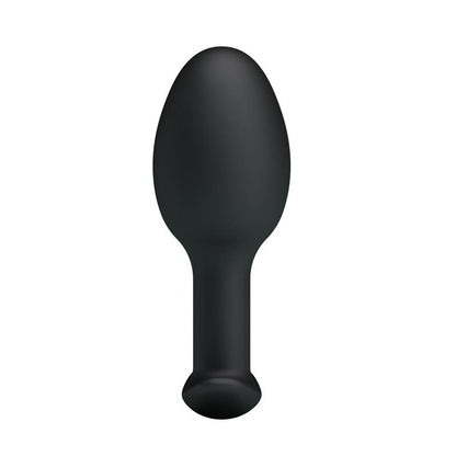 PRETTYLOVE - PLUG ANAL SILICONA NEGRO CON BOLA
