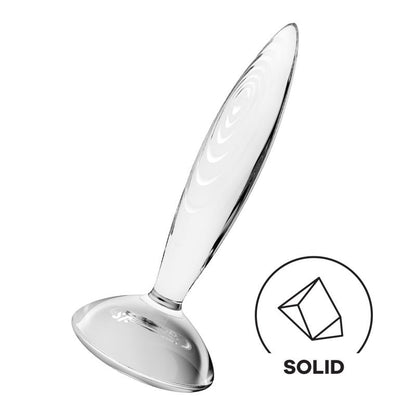 SATISFYER - PLUG ANAL SPARKLING CRYSTAL HOT AND COLD TRANSPARENTE