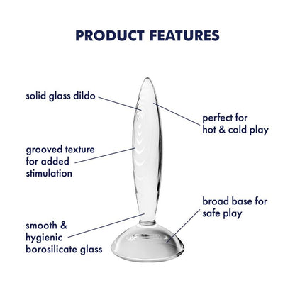 SATISFYER - PLUG ANAL SPARKLING CRYSTAL HOT AND COLD TRANSPARENTE