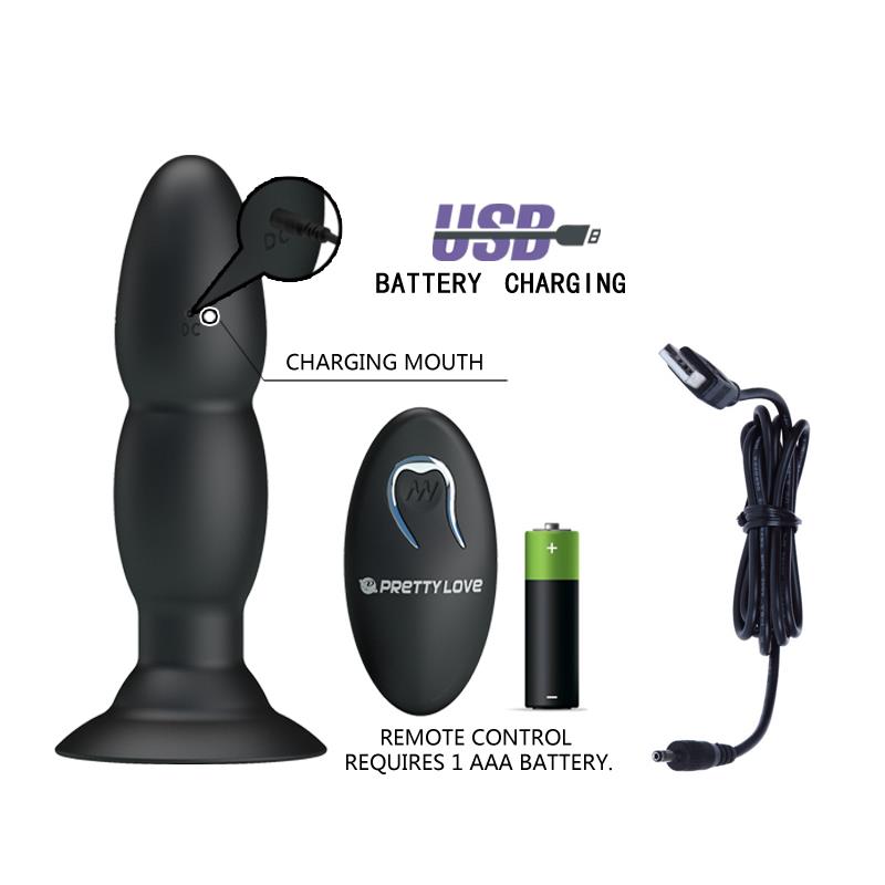 PRETTYLOVE - PLUG ANAL VIBRACIÓN Y ROTACIÓN