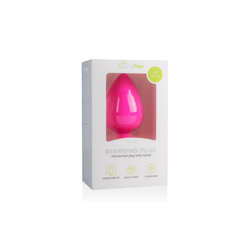 EASYTOYS - PLUG CON DIAMANTE GRANDE - ROSA