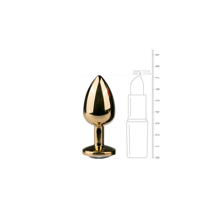 EASYTOYS - PLUG CON CRISTAL TRANSPARENTE  NO. 1 - DORADO