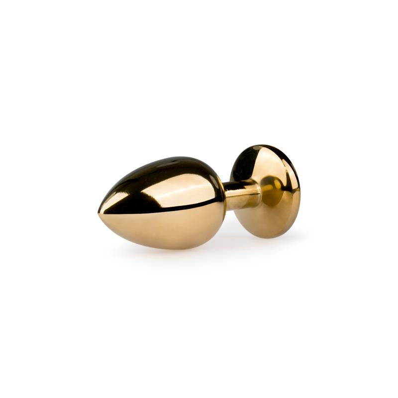 EASYTOYS - PLUG CON CRISTAL TRANSPARENTE  NO. 1 - DORADO
