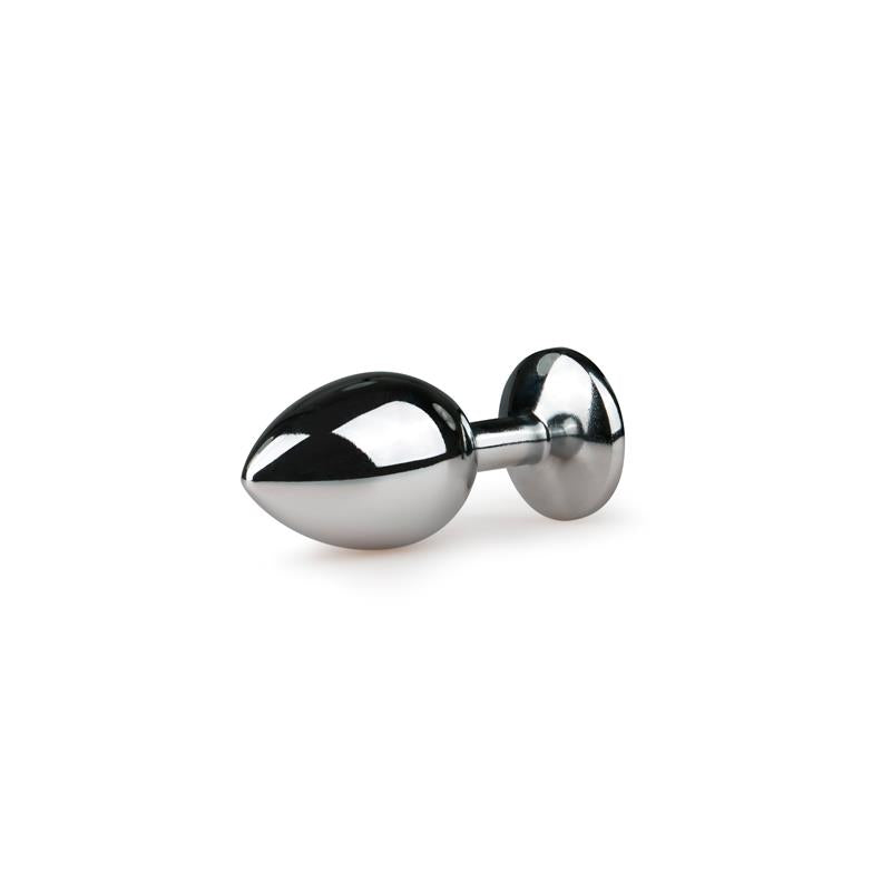 EASYTOYS - PLUG CON CRISTAL TRANSPARENTE NO.2 PLATEADO