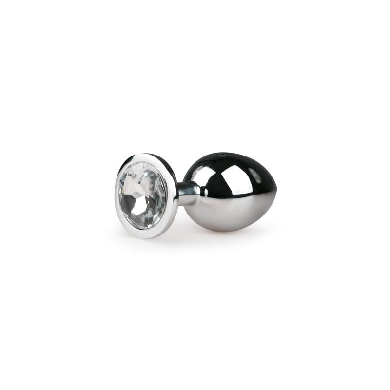 EASYTOYS - PLUG CON CRISTAL TRANSPARENTE NO.2 PLATEADO