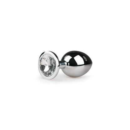 EASYTOYS - PLUG CON CRISTAL TRANSPARENTE NO.2 PLATEADO