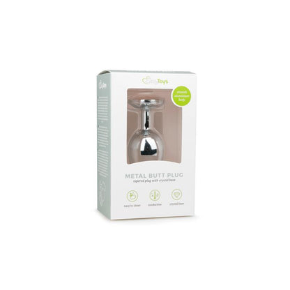 EASYTOYS - PLUG CON CRISTAL TRANSPARENTE NO.2 PLATEADO