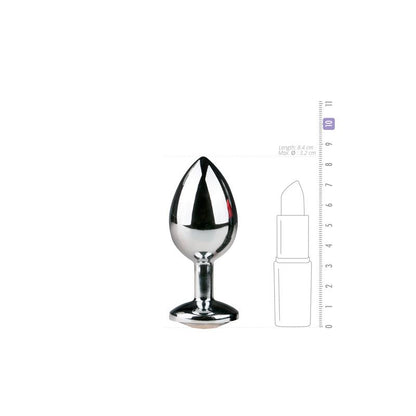 EASYTOYS - PLUG CON CRISTAL TRANSPARENTE NO.2 PLATEADO