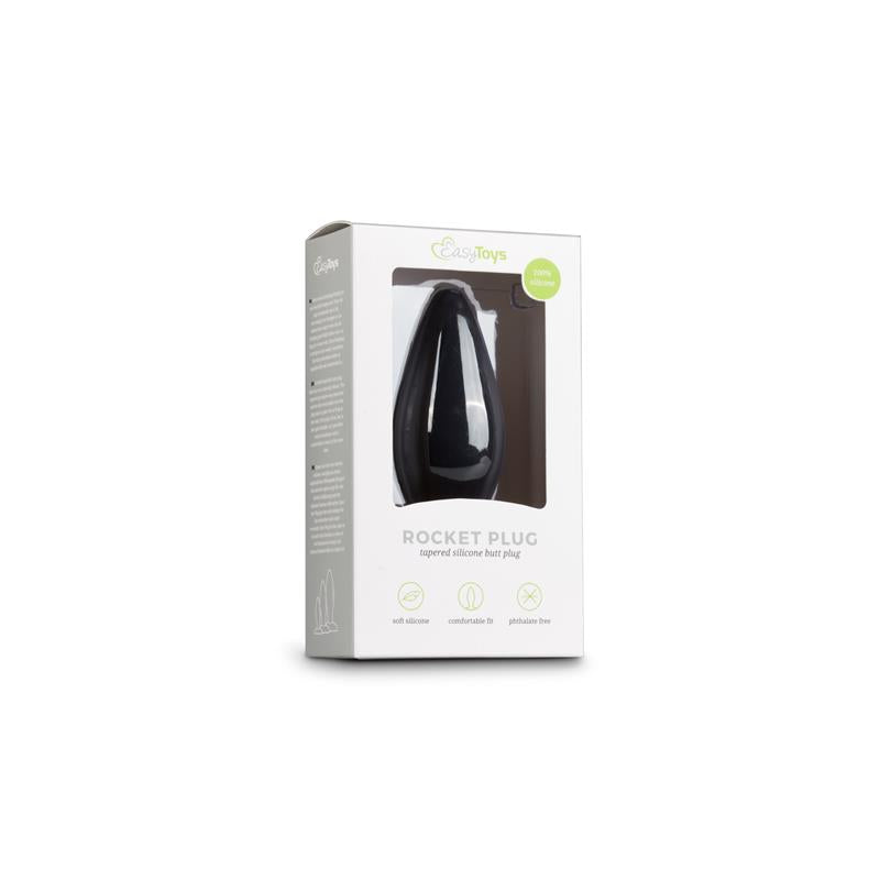 EASYTOYS - PLUG GRANDE DE SILICONA - NEGRO