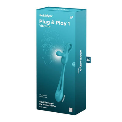 SATISFYER - PLUG & PLAY 1 VIBRADOR ANAL FLEXIBLE AZUL