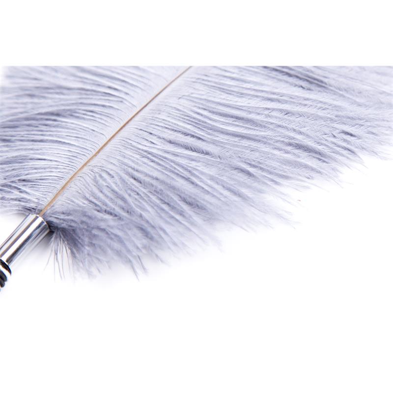 LATETOBED BDSM LINE - PLUMAS ESTIMULADORAS 46 CM BLANCO/NEGRO