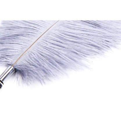 LATETOBED BDSM LINE - PLUMAS ESTIMULADORAS 46 CM BLANCO/NEGRO
