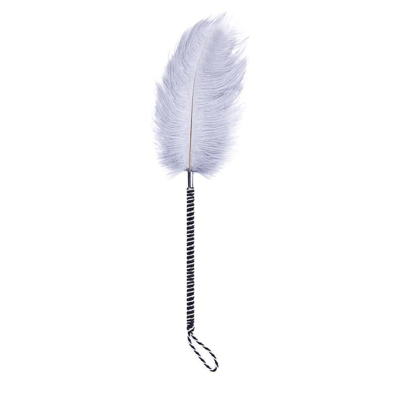 LATETOBED BDSM LINE - PLUMAS ESTIMULADORAS 46 CM BLANCO/NEGRO