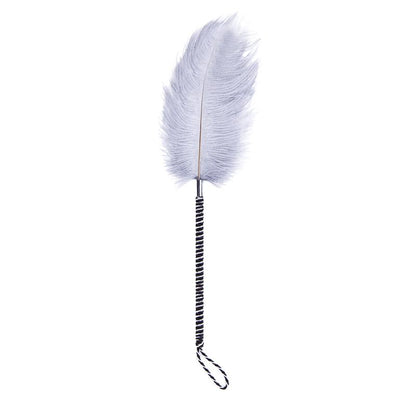 LATETOBED BDSM LINE - PLUMAS ESTIMULADORAS 46 CM BLANCO/NEGRO
