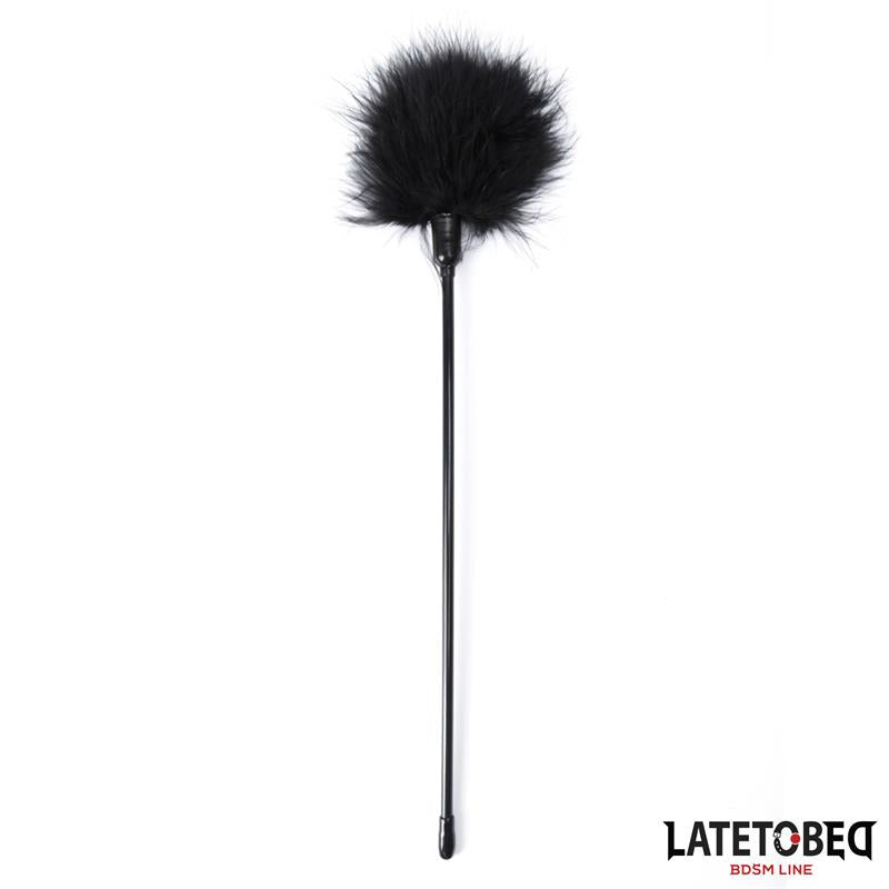 LATETOBED BDSM LINE - PLUMERO CLÁSICO NEGRO 41CM