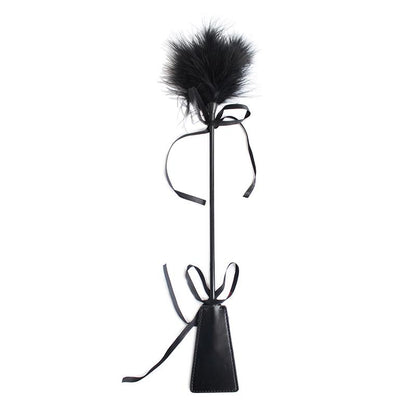 LATETOBED BDSM LINE - PLUMERO Y FUSTA 2 EN 1 49 CM NEGRO