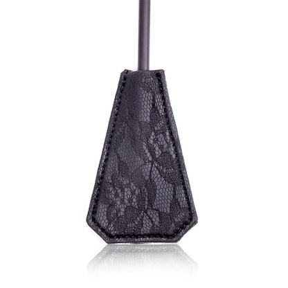 LATETOBED BDSM LINE - PLUMERO Y PALA CON ENCAJE 2 EN 1 56 CM NEGRO