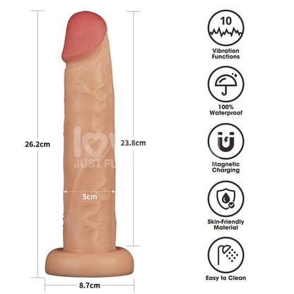 LOVETOY - POWER BASICS DILDO CON VIBRACIÓN 10