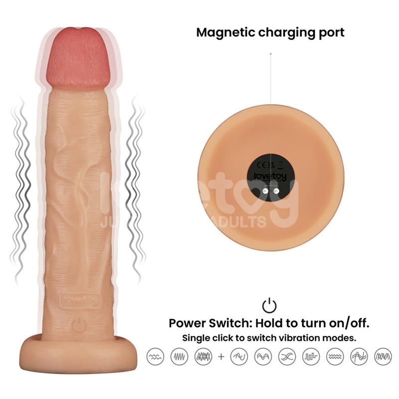 LOVETOY - POWER BASICS DILDO CON VIBRACIÓN 10