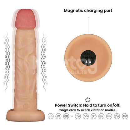 LOVETOY - POWER BASICS DILDO CON VIBRACIÓN 10