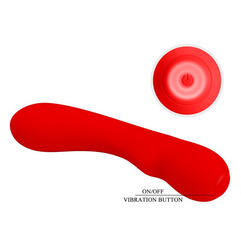 PRETTYLOVE - PRESCOTT VIBRASOR USB SILICONA ROJO
