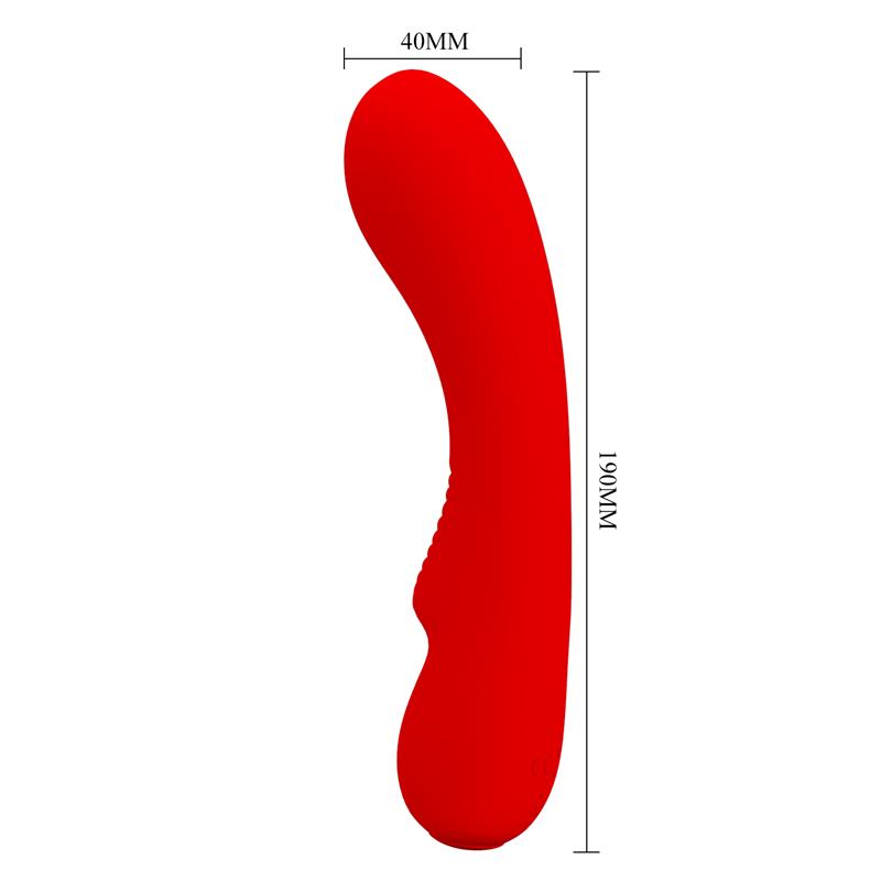 PRETTYLOVE - PRESCOTT VIBRASOR USB SILICONA ROJO