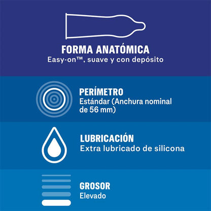 DUREX - PRESERVATIVOS EXTRA SEGURO 12 UD