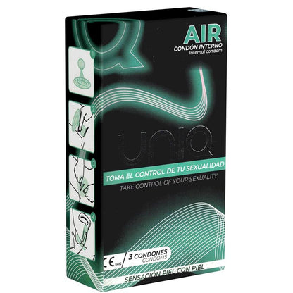 UNIQ - PRESERVATIVOS FEMENINOS AIR FEMALE SIN LÁTEX 3 UNIDADES